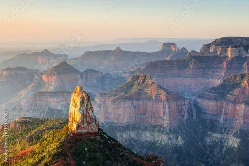 Scenic panorama at sunset, Point Imperial, Grand Canyon, United States