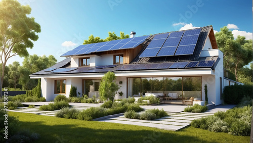 Ecological house  solar power station
