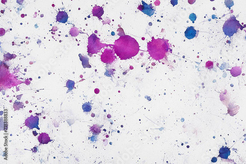 Abstract watercolor. Splash blobs, watercolor pattern on white background, abstract grunge texture.