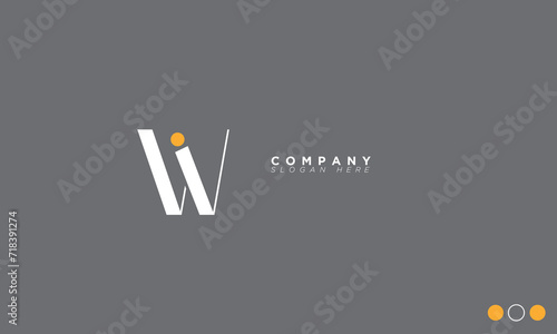  WI Alphabet letters Initials Monogram logo IW, W and I