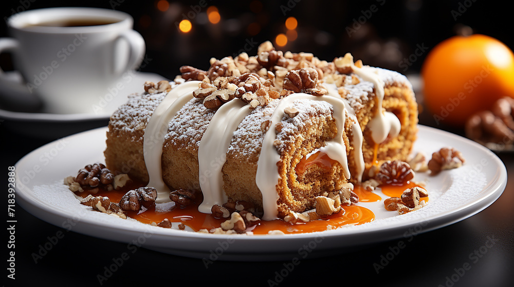 Pumpkin Cake Roll with Cream Cheese Filling Pumpkin Cake Roll with Cream Cheese Filling