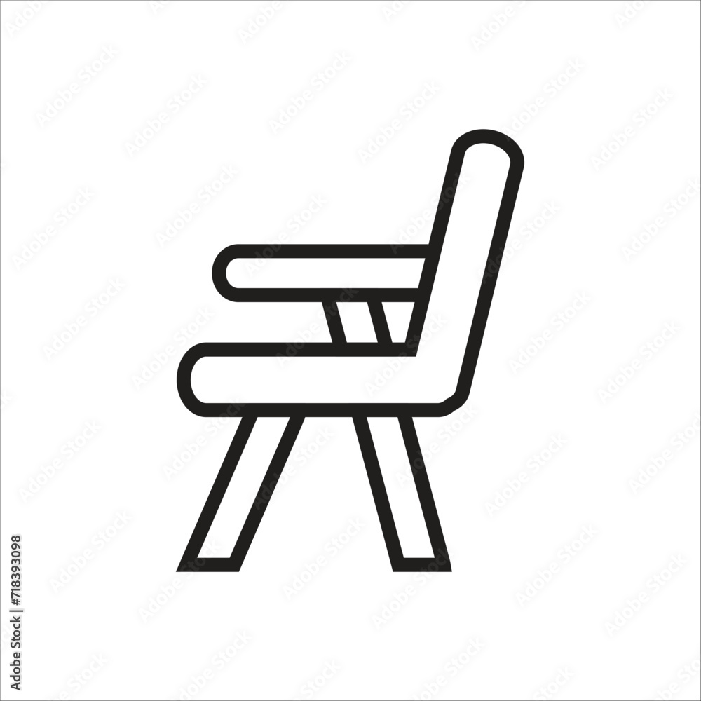 chair vector icon line template chair vector icon line template