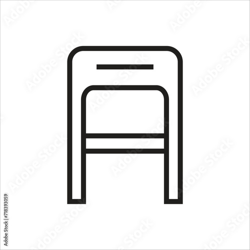 chair vector icon line template