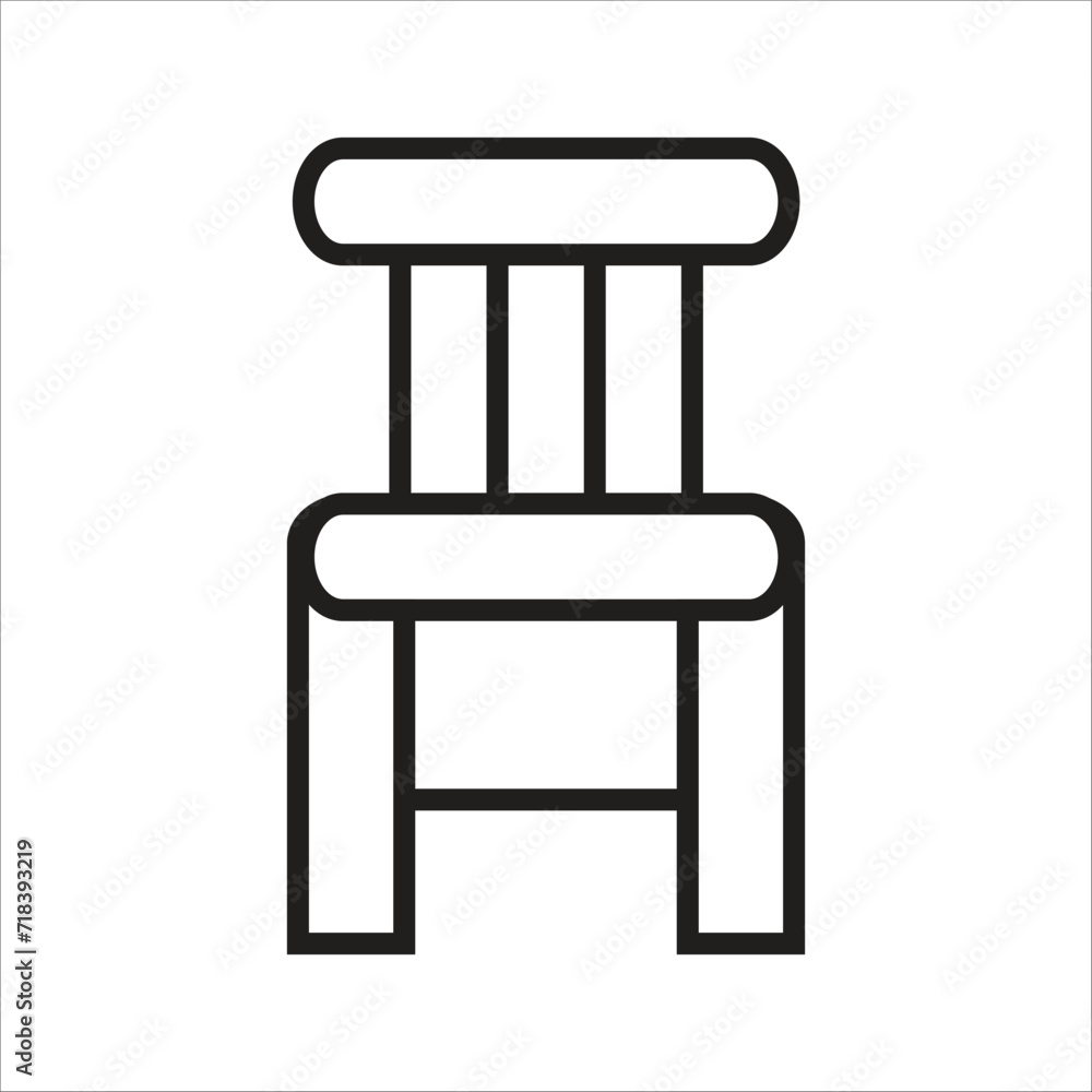 chair vector icon line template chair vector icon line template