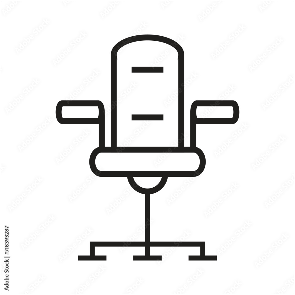 chair vector icon line template chair vector icon line template