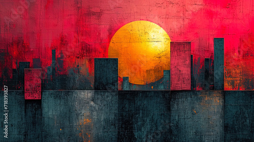 Abstraction with indefinite forms and shades, like a world of dreams that can only be represented