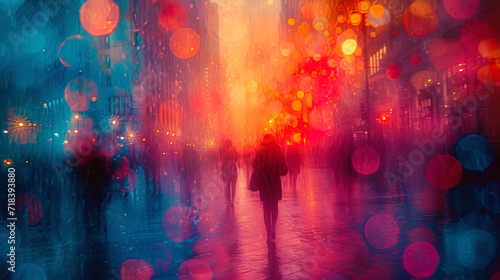 An abstract image where blurred color forms create a feeling of warmth and light