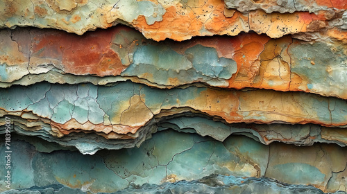 A textured image of a shale with unique drawings and color transitions, like a picture of nature photo