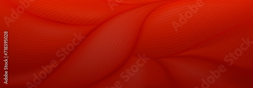 Vector illustration of interwoven wavy lines creating an abstract background in red tones with a sense of fluidity and soft feel