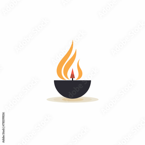 Candle in cartoon, doodle style. Image for t shirt. Isolated 2d vector illustration in logo, icon, sketch style, Eps 10. AI Generative