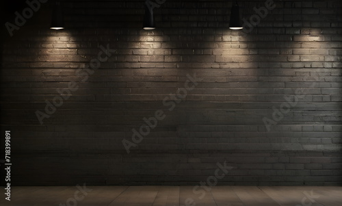 Dark brick wall  texture background © gmstockstudio