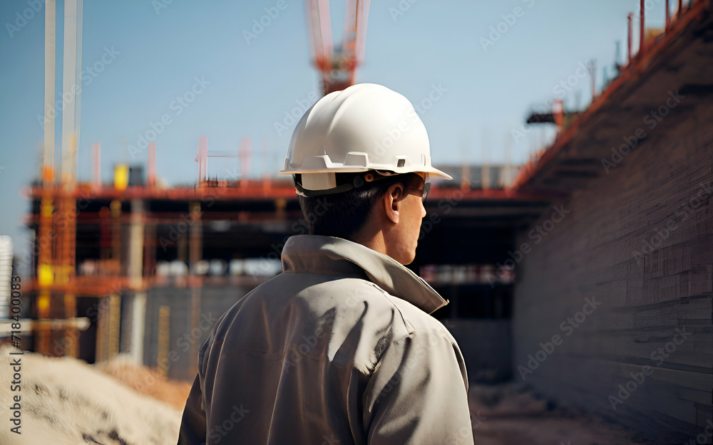 Construction workers on the site Construction workers on the site
