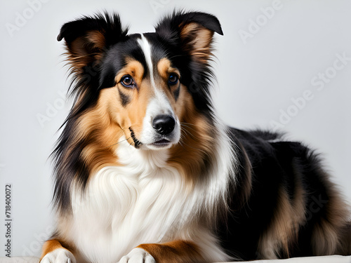 Portrait of the Collie dog © gmstockstudio