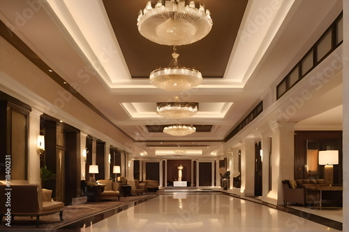 Interior view of the luxury hotel