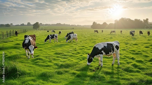 cattle farm in green nature