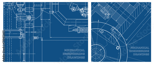 Engineering illustration set. Cover, flyer, banner, background