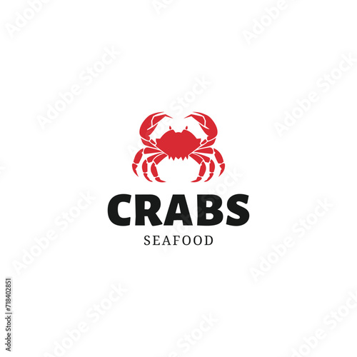crab seafood restaurant logo vector,Crab logo vector. Sea food logo vector