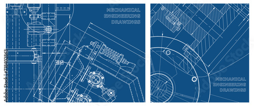 Engineering illustration set. Cover, flyer, banner, background