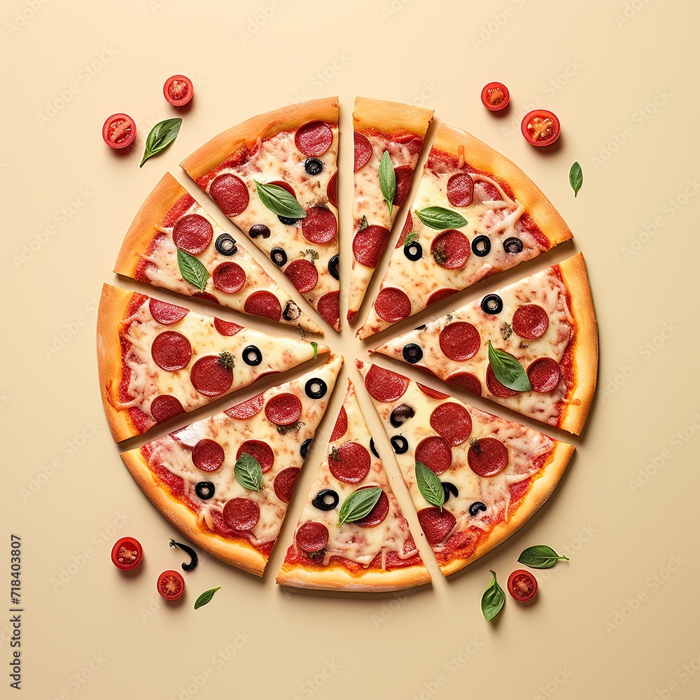 fresh beautiful Pizza, for the menu fresh beautiful Pizza, for the menu