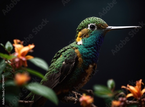 Studio Capture of a Radiant Hummingbird