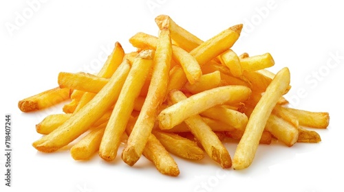 French Fries Isolated on Transparent Background, 