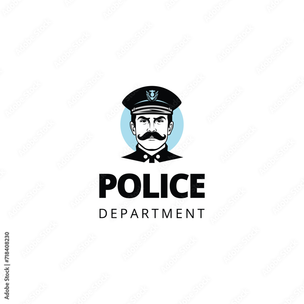 Police Officer Icon logo design illustration