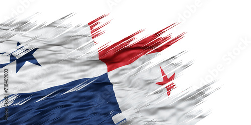 Abstract illustration of North America flags for Panama with grunge splatter effects
