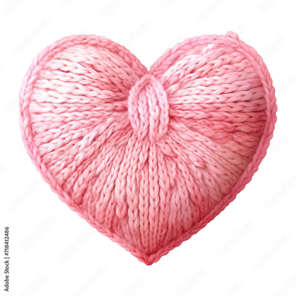 Cozy Love: Valentine Knit Heart - Handmade Warmth for Heartfelt Celebrations