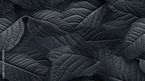  a close up view of a black background with a pattern of leaf like shapes in the center of the image.
