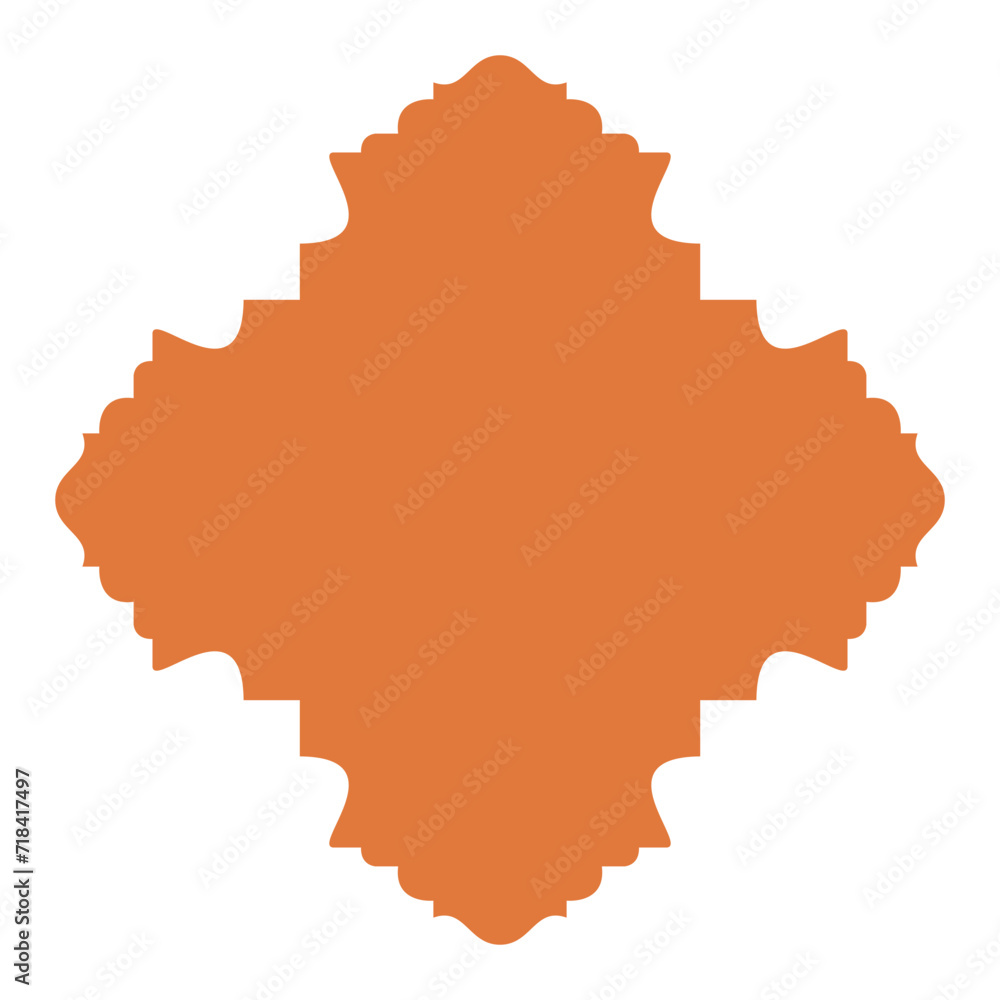 islamic shape illustration flat arabic window frame