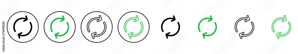 Obraz premium Refresh icon set. Reload icon vector. Update icon.