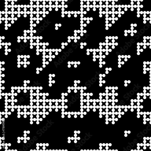 Seamless pattern. Dots motif. Simple shapes wallpaper. Figures background. Digital paper, web designing, textile print. Circles ornament. Vector.