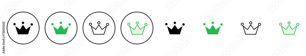 Crown icon set. crown vector icon Crown icon set. crown vector icon