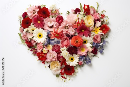 Multicolored floral heart © InfiniteStudio