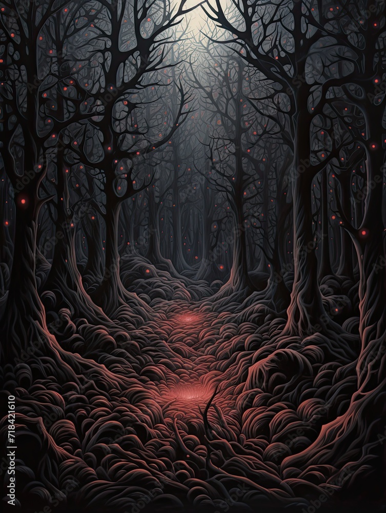 Enigmatic Dark Forests: A Surreal Abstraction of Abstract Landscape and Surreal Forest Patterns Enigmatic Dark Forests: A Surreal Abstraction of Abstract Landscape and Surreal Forest Patterns