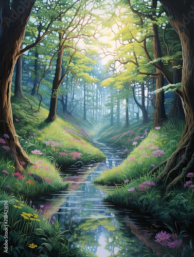 Enchanting Ethereal Woodland Fairies  Breathtaking Scenic Prints amidst Picturesque Fairy Views