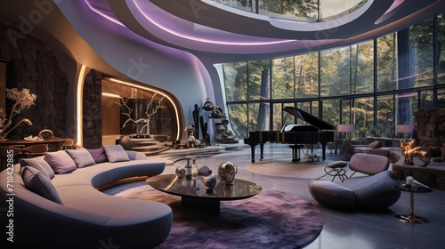 A high-tech home with voice-activated controls  AI generated © Olive Studio