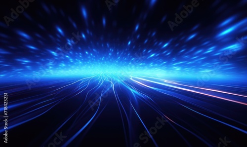 abstract background with glowing lines and waves