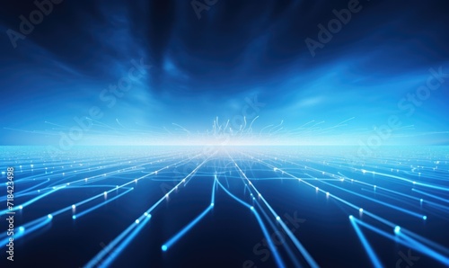 abstract technology background with connecting dots and lines. Network concept
