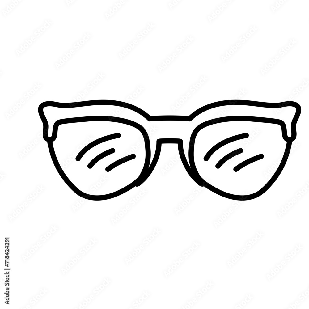 Fototapeta premium Sunglasses Icon Lines Style