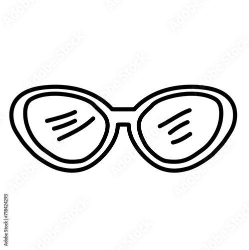 Sunglasses Icon Lines Style