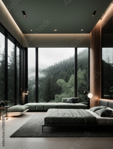 Natural Tranquility  Bedroom Retreat with Forest View.