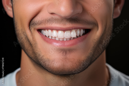 A dazzling smile with immaculate teeth  reflecting the cleanliness and care associated with good oral hygiene. Generative Ai.