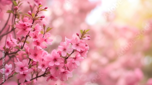 Beautiful pink spring flowers © Doni_Art