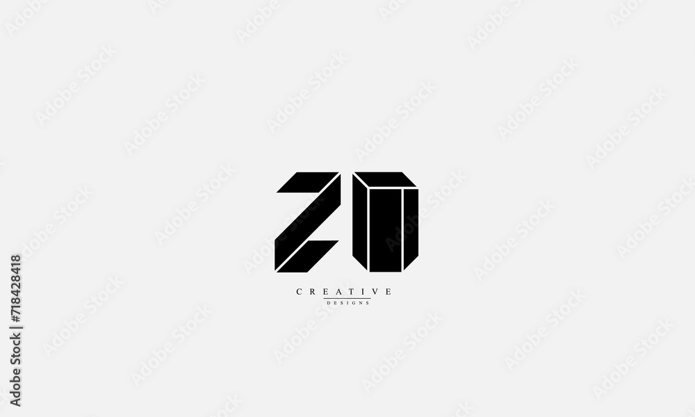 Alphabet letters Initials Monogram logo ZD DZ Z D Alphabet letters Initials Monogram logo ZD DZ Z D