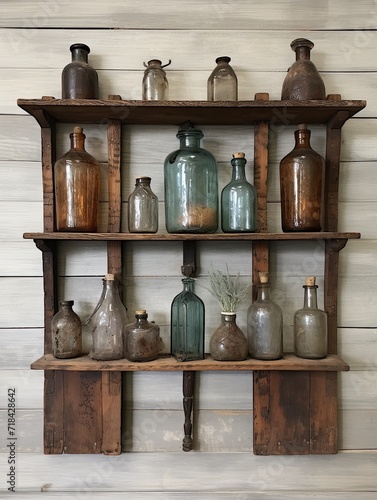 Vintage Apothecary Bottles Wall Art - Stunning Old Medicine Containers Display