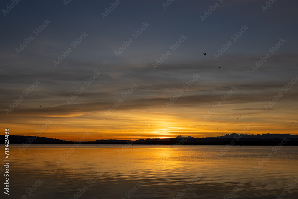 Everett Waterfront Dock at Sunset