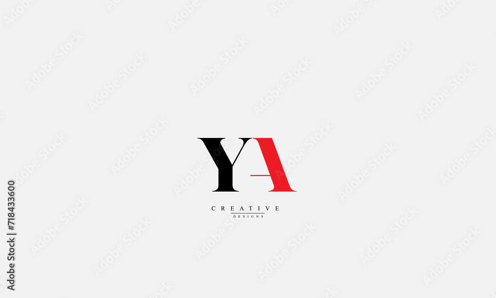 Alphabet letters Initials Monogram logo YA AY Y A Alphabet letters Initials Monogram logo YA AY Y A