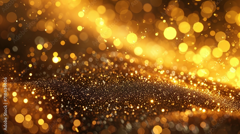 Golden glitter is sprinkled around adding to the festive and elegant mood of the image. Ai generated Golden glitter is sprinkled around adding to the festive and elegant mood of the image. Ai generated