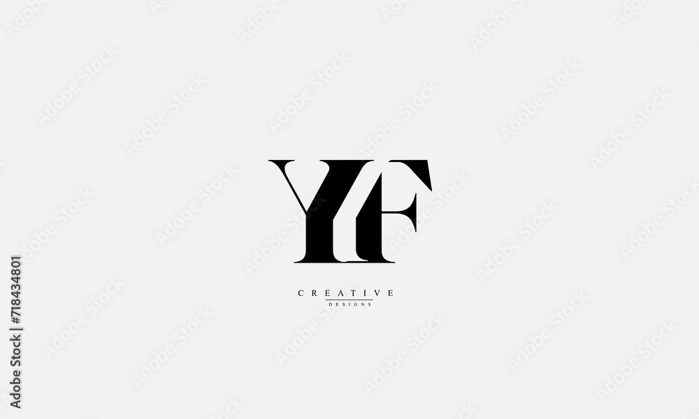 Alphabet letters Initials Monogram logo YF FY Y F